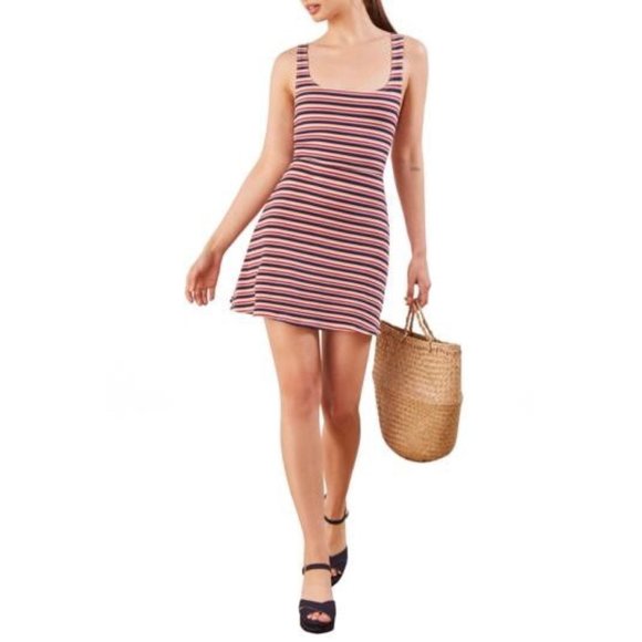 Reformation Striped Mini Dress - Picture 2 of 6